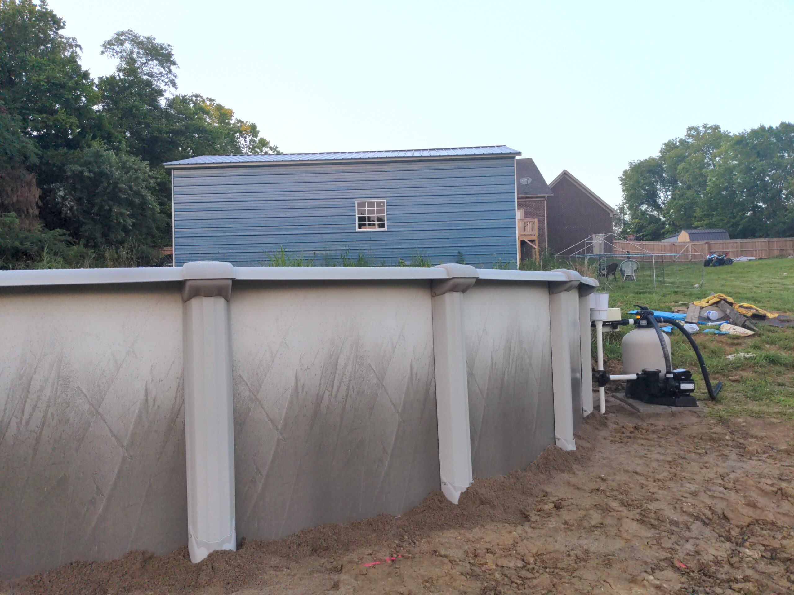 Above Ground Pool Freshly Installed